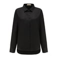 thumbnail image 1 of SSLR Oversized Button Down Shirts for Women Long Sleeve Dress Shirts High Low Causal, 1 of 8