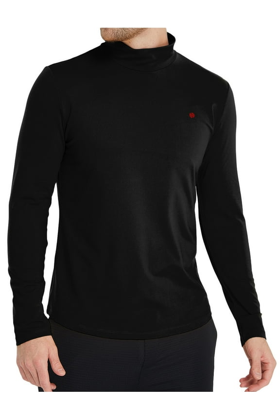 Turtleneck Thermal Shirts for Men Long Sleeve Shirts Fleece Lined Tops Mock Neck Base Layer