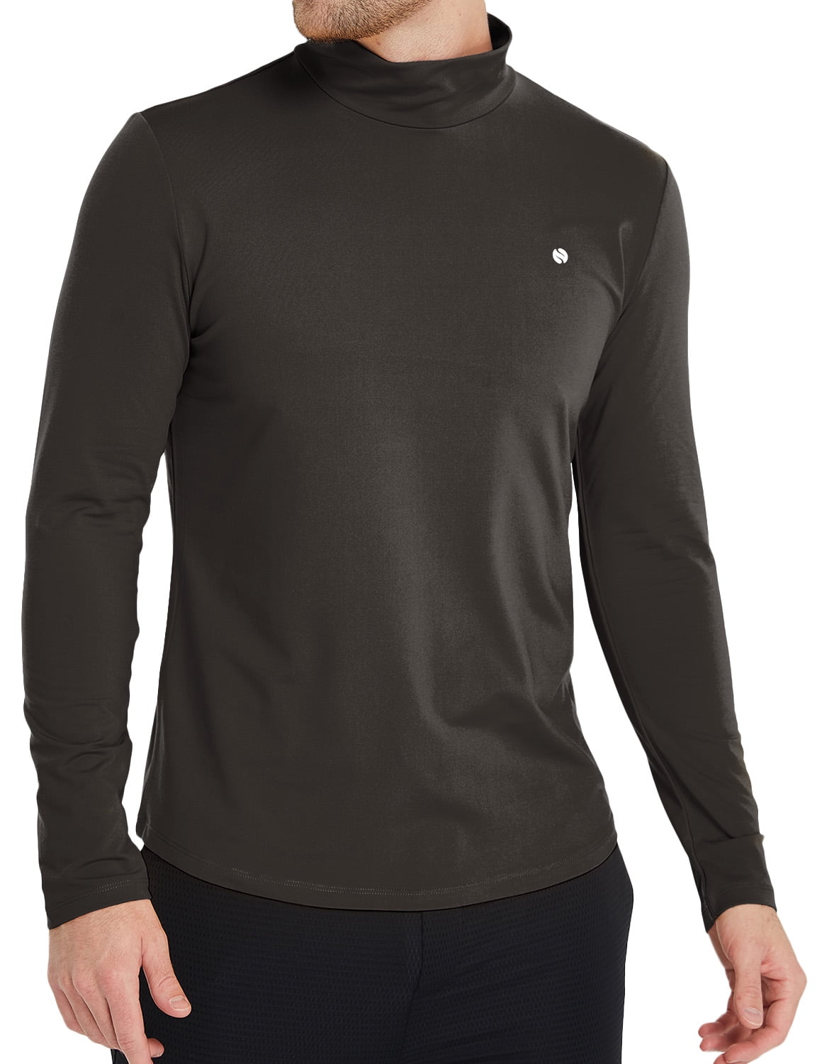 SSLR Thermal Turtleneck Shirt for Men, Fleece Lined Long Sleeve Winter ...