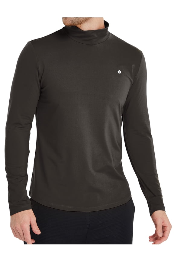 Turtleneck Thermal Shirts for Men Long Sleeve Shirts Fleece Lined Tops Mock Neck Base Layer
