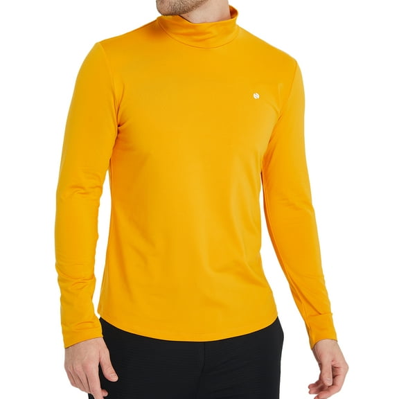 SSLR Turtleneck Thermal Shirts for Men Long Sleeve Shirts Fleece Lined Tops Mock Neck Base Layer