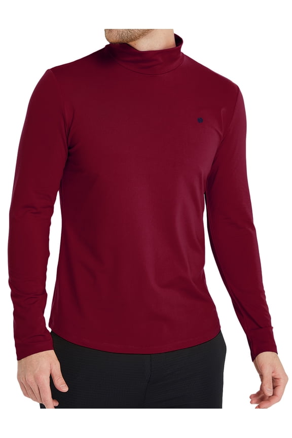 Turtleneck Thermal Shirts for Men Long Sleeve Shirts Fleece Lined Tops Mock Neck Base Layer