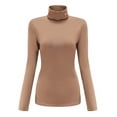 thumbnail image 1 of SSLR Turtleneck Thermal Shirts for Women Long Sleeve Tops Fleece Lined Shirt Mock Neck Base Layer, 1 of 7