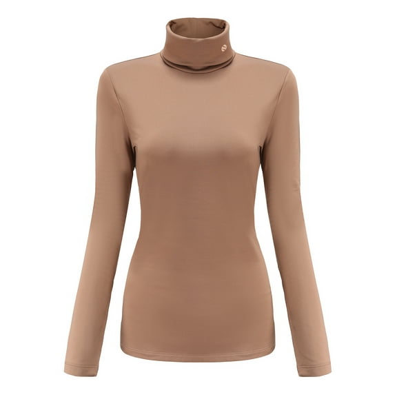 SSLR Turtleneck Thermal Shirts for Women Long Sleeve Tops Fleece Lined Shirt Mock Neck Base Layer