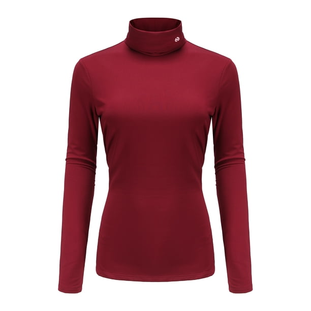 SSLR Turtleneck Thermal Shirts for Women Long Sleeve Tops Fleece Lined