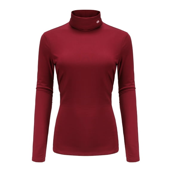 SSLR Turtleneck Thermal Shirts for Women Long Sleeve Tops Fleece Lined Shirt Mock Neck Base Layer