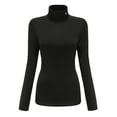 SSLR Women's Turtleneck Long Sleeve Thermal Base Layer Top, Fleece