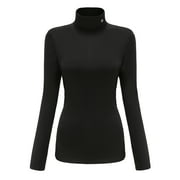 SSLR Turtleneck Thermal Shirts for Women Long Sleeve Tops Fleece Lined Shirt Mock Neck Base Layer