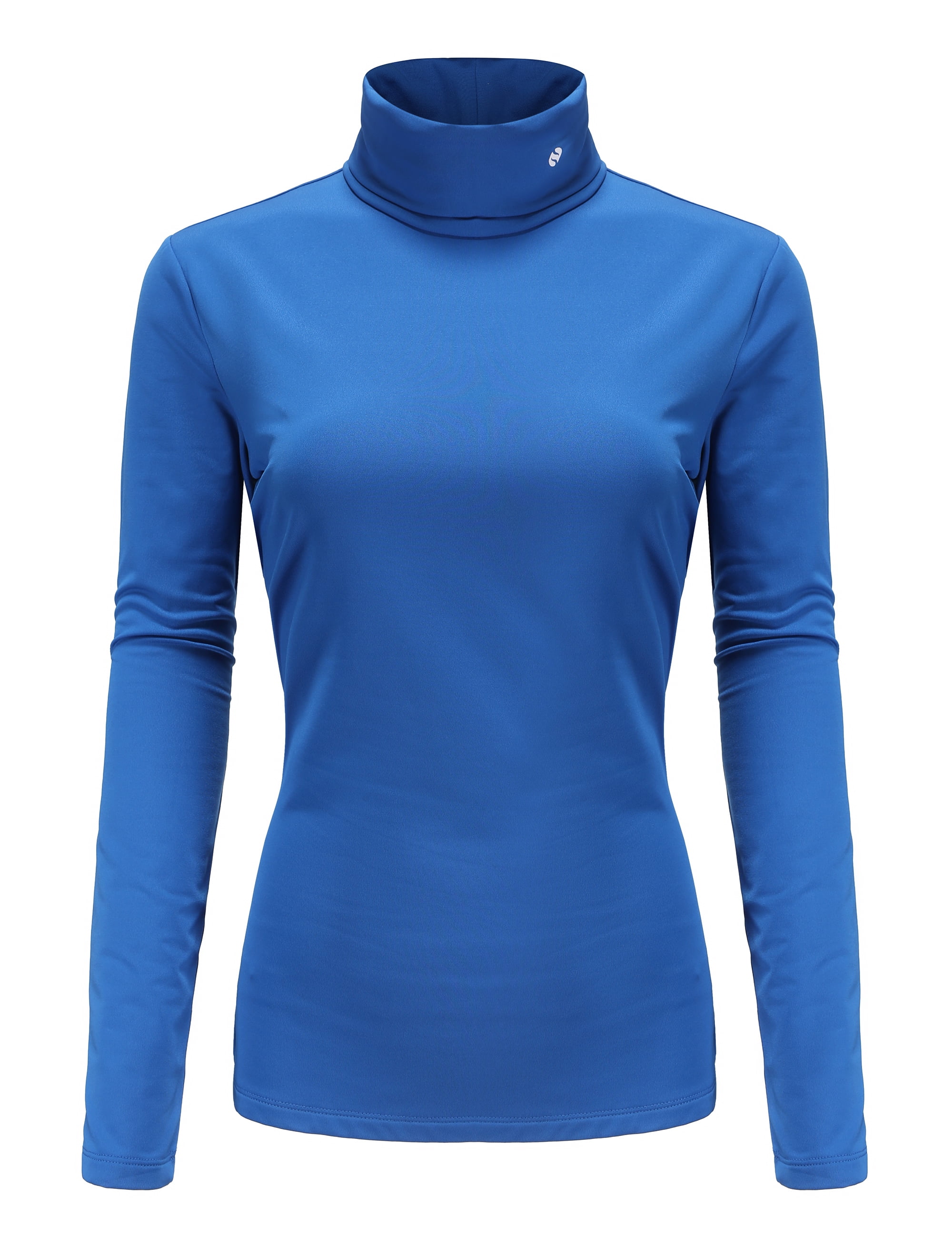 SSLR Turtleneck Thermal Shirts for Women Long Sleeve Tops Fleece Lined Shirt Mock Neck Base Layer
