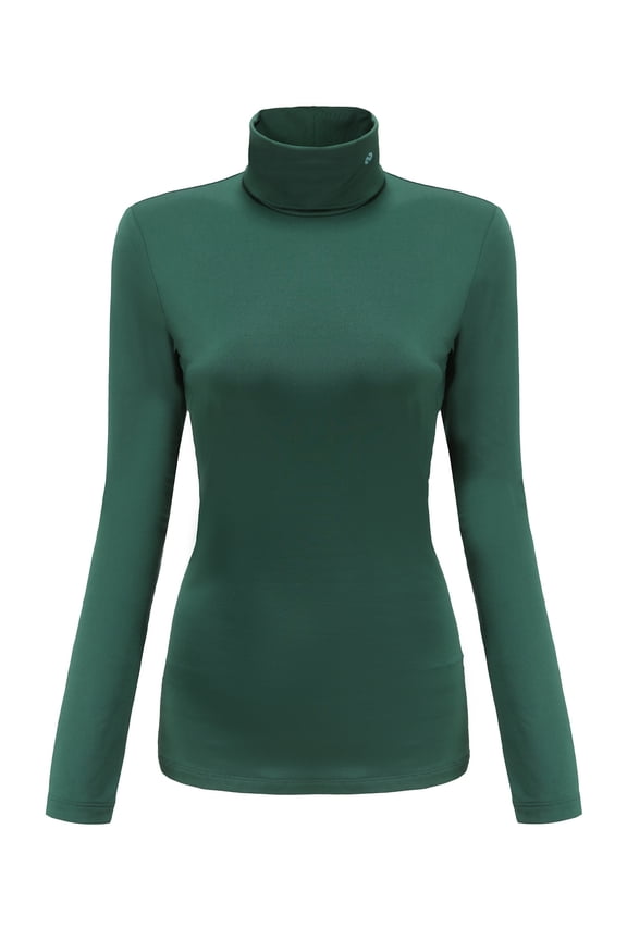 Turtleneck Thermal Shirts for Women Long Sleeve Tops Fleece Lined Shirt Mock Neck Base Layer