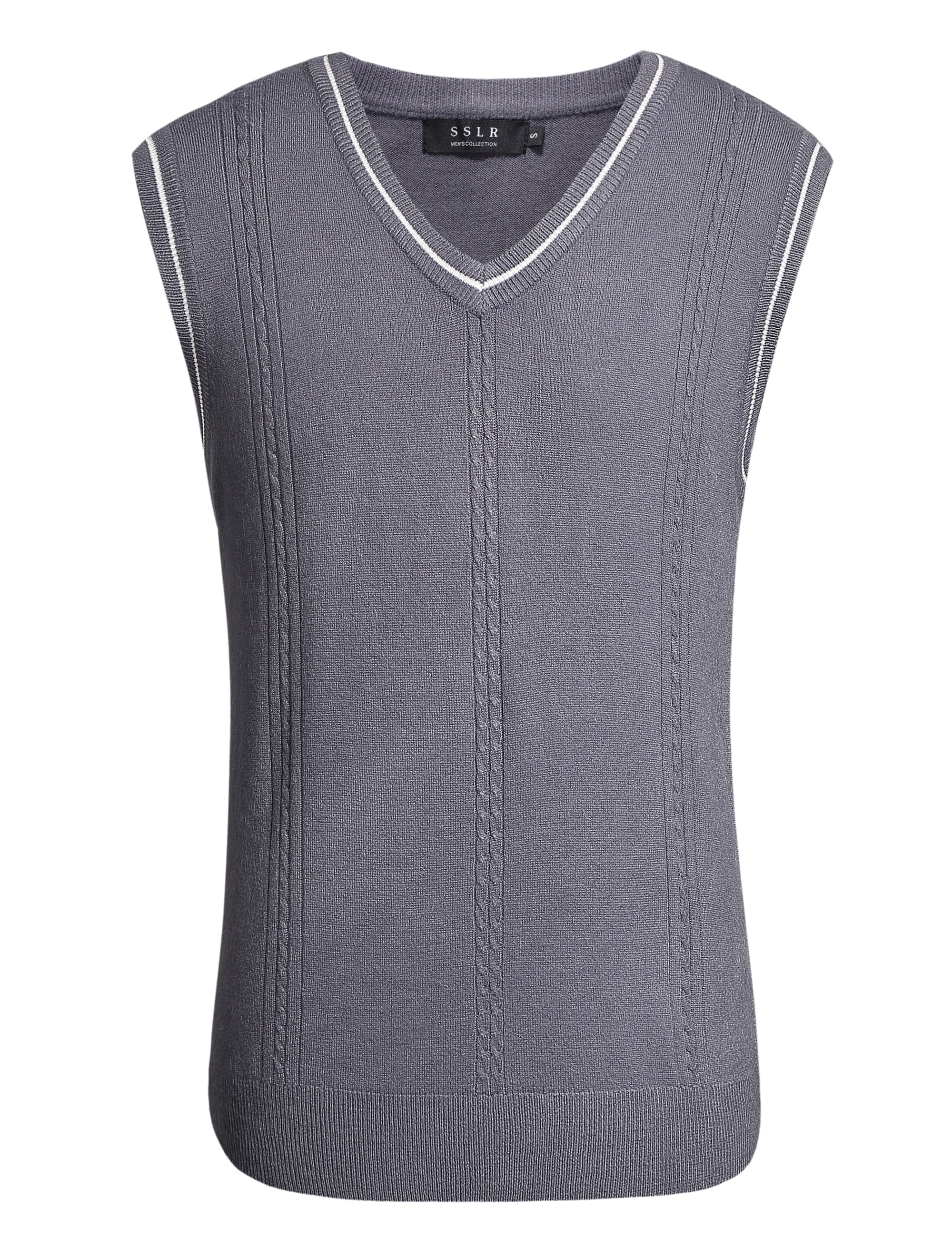 Men’s Thick Striped V-Neck Sweater Vest