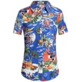 thumbnail image 1 of SSLR Women Santa Claus Ugly Hawaiian Christmas Shirts Tropical Aloha Beach Shirt Button Down Shirts, 1 of 8