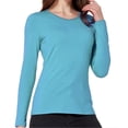 thumbnail image 1 of SSLR Women's Thermal Tops, Thermal Underwear for Women Long Sleeve Tee Shirts Basic Layering V Neck Fleece, 1 of 4