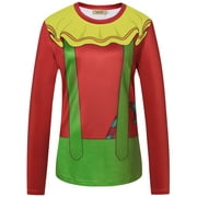 SSLR Womens Ugly Christmas Tee Crewneck Long Sleeve T-Shirt Funny Xmas Holiday Shirts