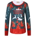 thumbnail image 1 of SSLR Women's Ugly Christmas Tee Crewneck Long Sleeve T-Shirt Funny Xmas Holiday Shirts, 1 of 8