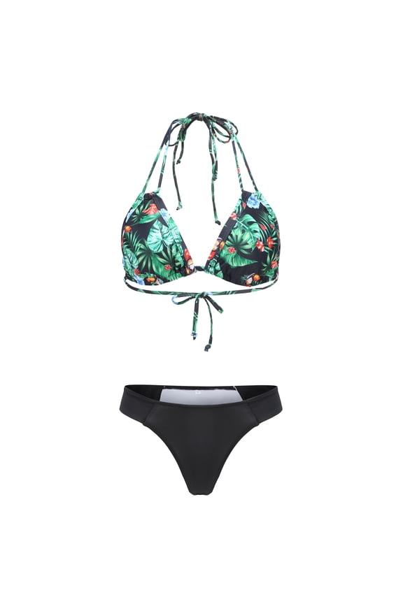 Womens Bikini Set 2 Piece Swimsuit Swimwear Beachwear Printed Bathing Suits