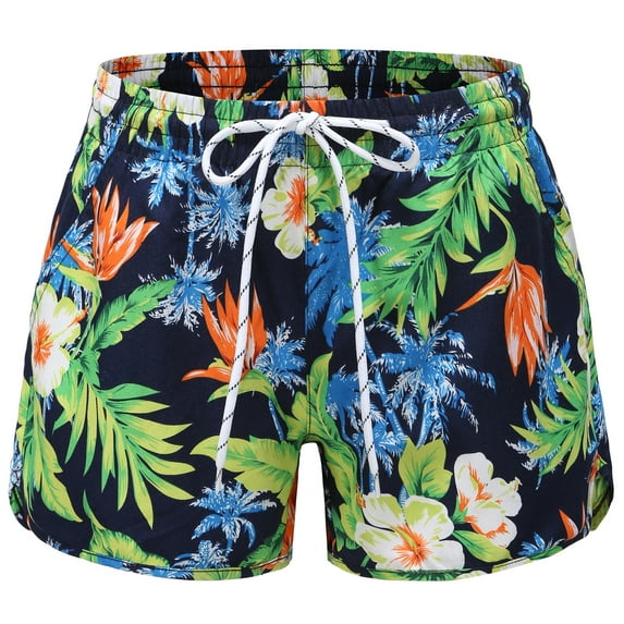 SSLR Womens Board Shorts Quick Dry Printed Swimwear Bathing Suits