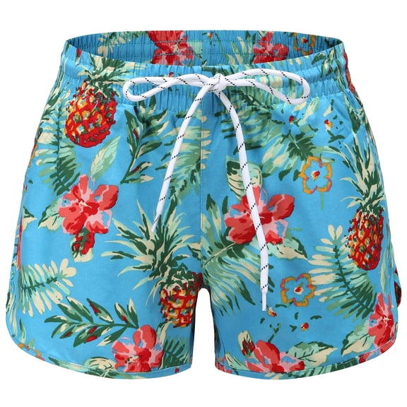 SSLR Womens Board Shorts Quick Dry Printed Swimwear Bathing Suits
