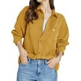 thumbnail image 1 of SSLR Womens Corduroy Shacket Jacket Shirt Oversized Button Down Shirts Long Sleeve Casual Tops, 1 of 8