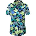thumbnail image 1 of SSLR Womens Hawaiian Shirts Floral Blouses Short Sleeve Button Down Shirts, 1 of 8