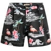 SSLR Womens Swim Shorts Pants Causal Hawaiian Shorts High Waist Flamingos Shorts