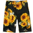 thumbnail image 1 of SSLR Youth Big Boy's Hawaiian Classic Fit Casual Flowers Shorts Pants, 1 of 7