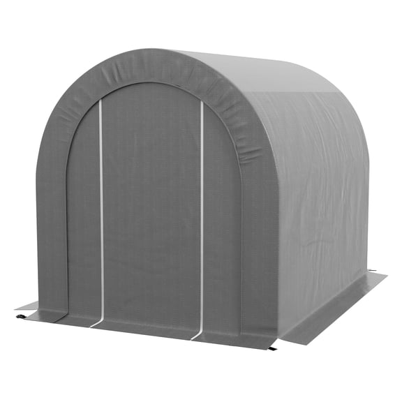 SSLZ Galvanized Metal 6' x 8' Outdoor Storage Tent, Heavy Duty and Waterproof Portable Shed, for Bike, Motorcycle, Tools