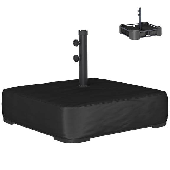 SSLZ Garden Parasol Base 176 lbs Sand Filled Heavy Duty Stand for Cantilever Umbrellas and 1.9" Poles Black