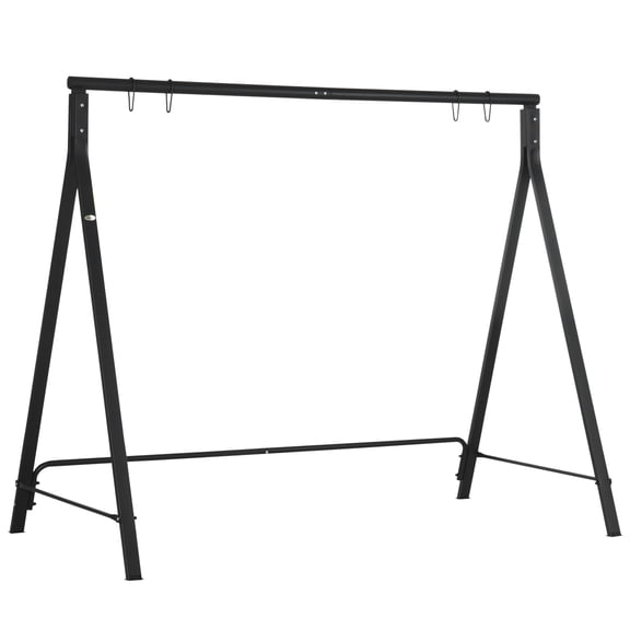SSLZ Metal Porch Swing Stand, Heavy Duty Swing Frame, Hanging Chair Stand Only, 528 LBS Weight Capacity, for Backyard, Patio, Lawn, Playground, Black