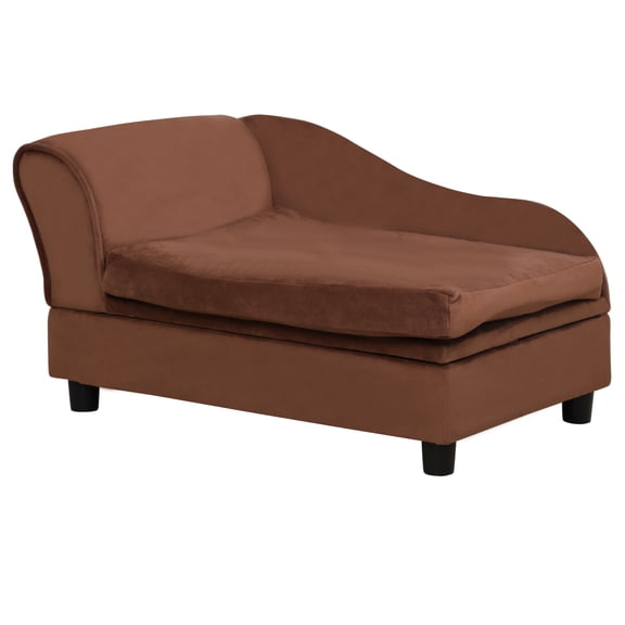 SSLZ Pet Sofa Bed Couch with Storage, Pet Sofa for Cats and Small Dogs, Brown