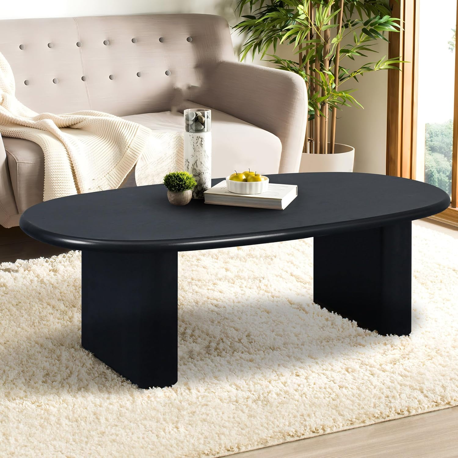 Midcentury Modern Oval Coffee Table - 373 For Sale on 1stDibs