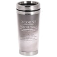 thumbnail image 1 of SSMUG-389 We Walk By Faith Not By Sight - 2 Corinthians 5:7 - 7 Inch - 16 Ounce Brown Stainless Steel and Plastic Insulated Travel Mug with Lid, 1 of 1