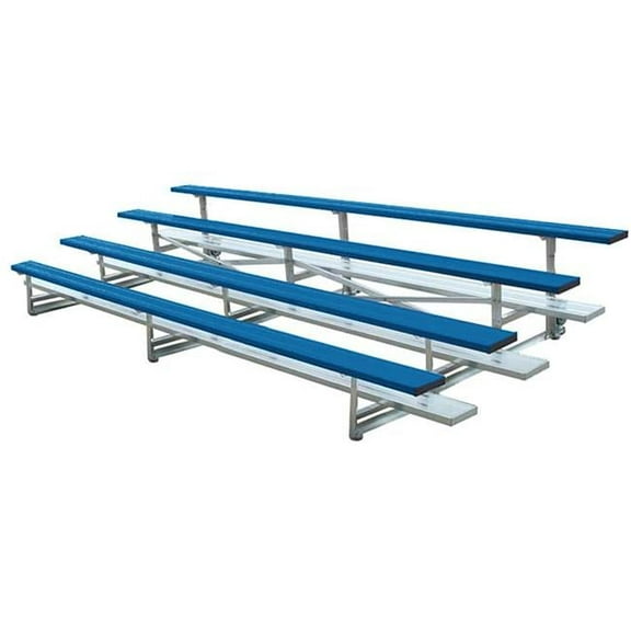 SSN 4 Row 21 ft. Low Rise Bleacher - Blue - 21 ft.