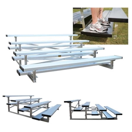 SSN 4 Row 21 ft. Low Rise Preferred Bleacher - Red - 21 ft.