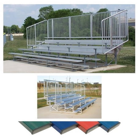SSN 5 Row 21 ft. Vertical Picket Bleacher - Green - 21 ft.