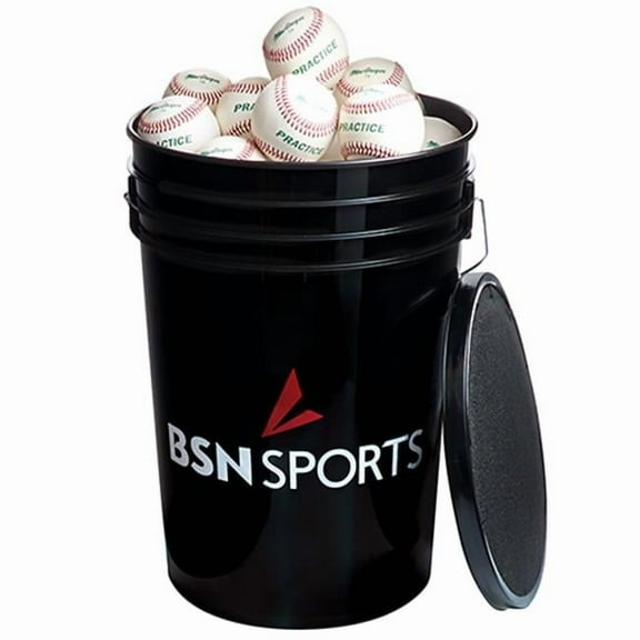 SSN Bsn Sports Bucket with 3 Dozen 79P Baseballs