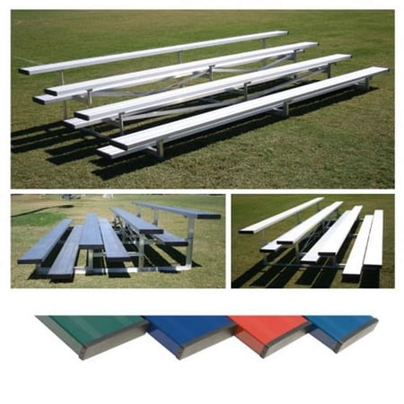 SSN LR0408CG 4 Row 7.5 ft. Low Rise Bleacher - Colored, Green