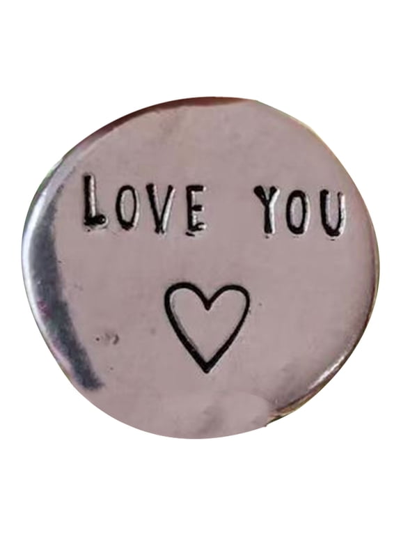 1.2 inch Personalized Pewter Hug Coin - Valentine‘s Day Gift Token for a Loved One, Pocket Keepsake