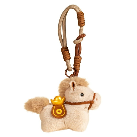 SSNTSY 1 PC Horse Keychain Plush Bag Charm Stuffed Horse Pendant Mini Horse Ornament for New Year Theme Party Birthday Decoration Supplies