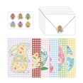 thumbnail image 1 of SSNTSY 12 Pack Easter Cards Set Bunny Egg Greeting Cards Easter Themed Greeting Cards with Envelopes Spring Happy Easter Cards Kit with Sealing Stickers for Holiday Party Supplies, 1 of 4