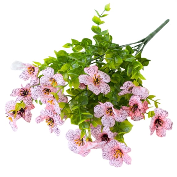 SSNTSY 13.8" Artificial Flowers for Outdoor, Faux Flower Plants, UV Resistant Spring Decoration, No Fade Faux Plants, Fake Colored Flower for Outside Porch Patio Home Yard Garden Planters Pots