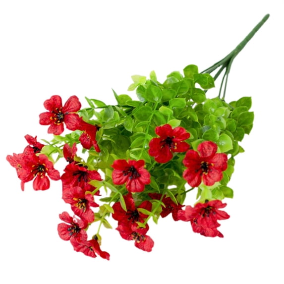 SSNTSY 13.8" Artificial Flowers for Outdoor, Faux Flower Plants, UV Resistant Spring Decoration, No Fade Faux Plants, Fake Colored Flower for Outside Porch Patio Home Yard Garden Planters Pots
