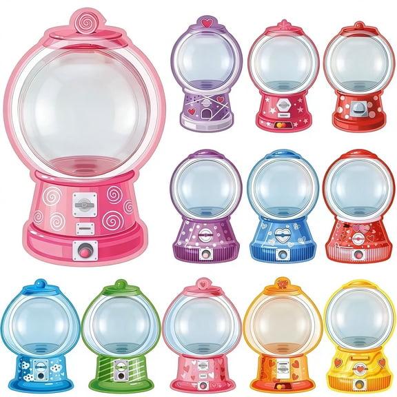 SSNTSY 18 Pack Valentine Candy Cards Gum Machine Greeting Cards Sweet Valentine Surprise for Birthday Party Decorations Favors