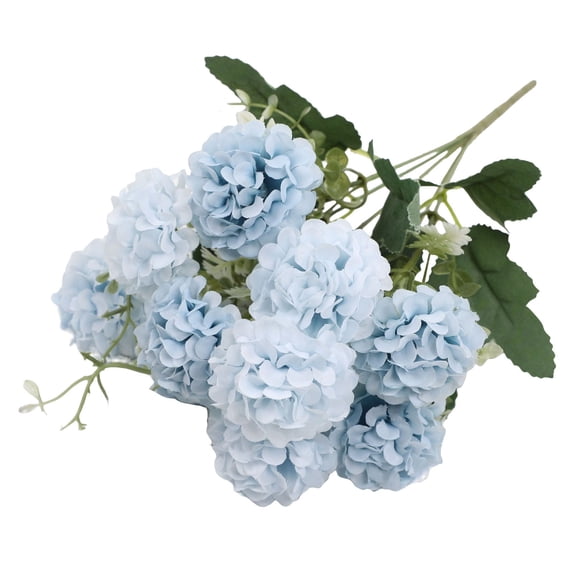 SSNTSY 1Pc 13.8" Artificial Hydrangeas Flower Fake Silk Hydrangea Flower 9 Heads Realistic Flower Stem Simulation Flower Bouquet for Wedding Table Centerpieces Vase Home Decor