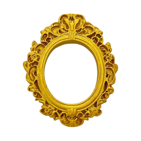 SSNTSY 1pc Vintage Mini Picture Frame Resin Miniature Picture Frame Tiny Wall Hanging Frame DIY Photo Holiday Party Wedding Decor Antique Photo Frame Craft for Jewelry Diy Display Party Hotel Decor