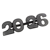SSNTSY 2026 New Year Glasses Glitter Number Eyeglasses Happy New Year Eyewear for Holiday Gatherings & Birthday Celebrations