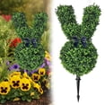 thumbnail image 1 of SSNTSY 24" Easter Bunny Topiary Tree Easter Outdoor Topiary Bunny-Shaped Tree Faux Rabbit Boxwood Topiaries Plant with Ground Spike for Porch Decor, 1 of 8