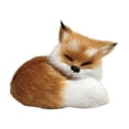 thumbnail image 1 of SSNTSY 3.1" x 2.8" Simulation Fox Toy Mini Fox Plush Lying Fox Model Realistic Fox Statue Doll Faux Fox Collectible Gift for Office Home Decoration, 1 of 8