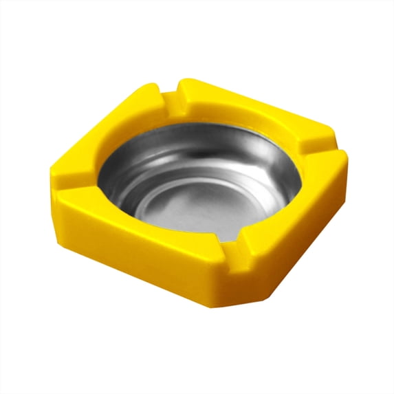 SSNTSY 3.5" Suqare Metal Ashtray Smoking Accessories Tray Small Portable Car Ashtray with Stainless Steel Insert for Patio Outdoor Home Office