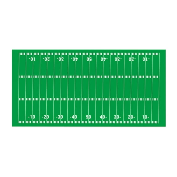SSNTSY 4.5 X 9ft Football Field Tablecloth, Plastic Football Field Backdrop, Sports Table Cloth, Green Rectangular TablecoverFootball Themed for Gameday Tailgate Rugby Sports Birthday Party Decor